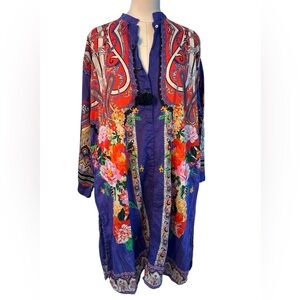 Zaha multicolored, floral, paisley cotton tunic